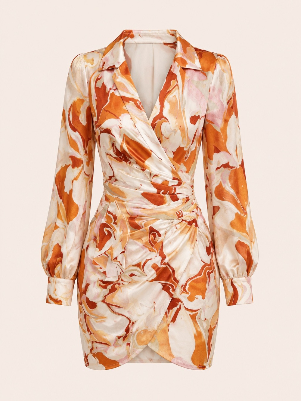 Elegant Multicolor Wrap Dress
